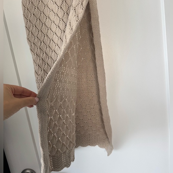 Beige Crochet Knit Maxi Skirt - Picture 5 of 10